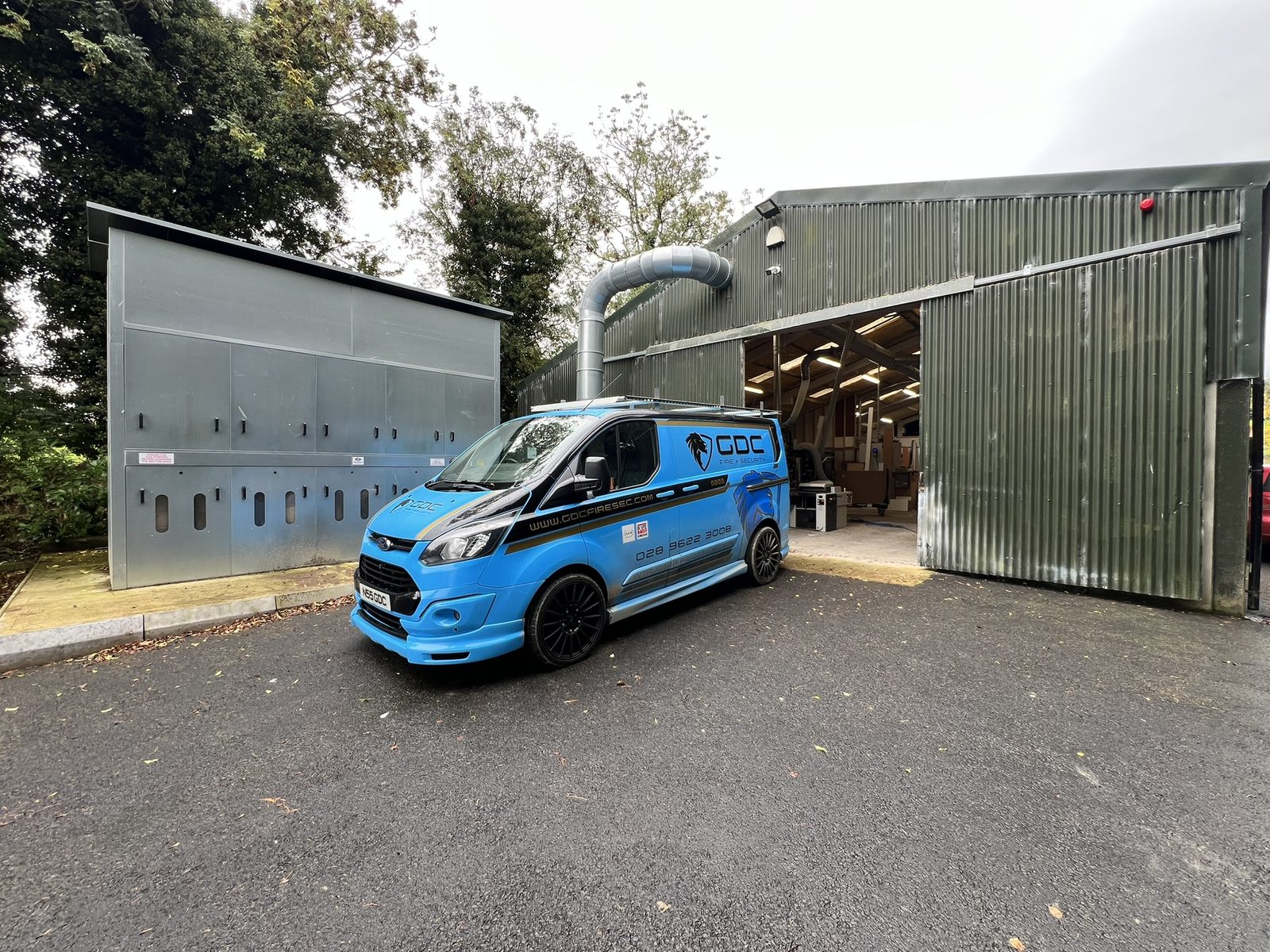 Branniff Joinery — GDC Fire & Security van on site